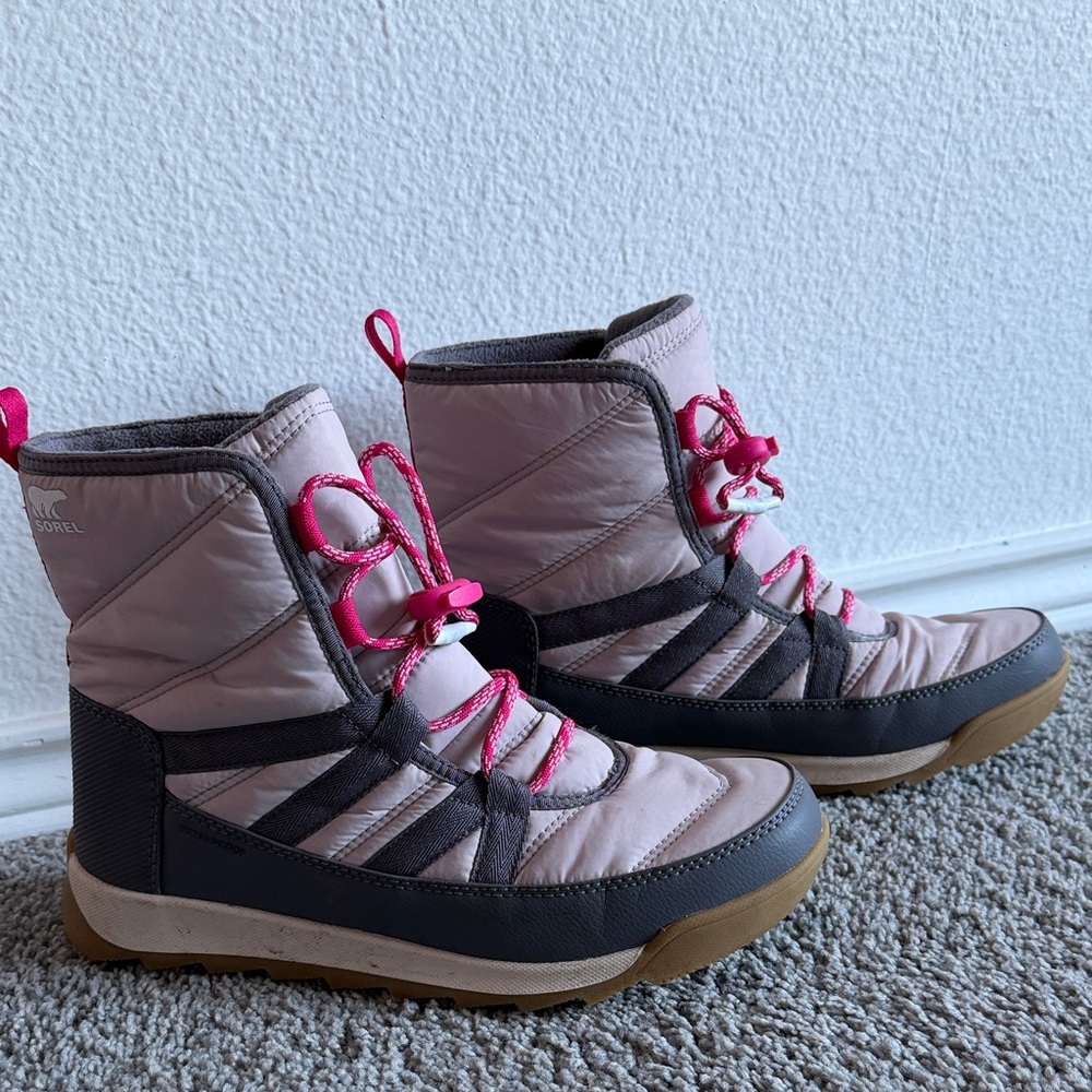 Sorel Pink and Gray Winter Boots